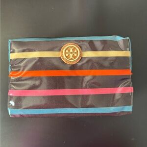 Tory Burch Striped Brigitte Cosmetic Case